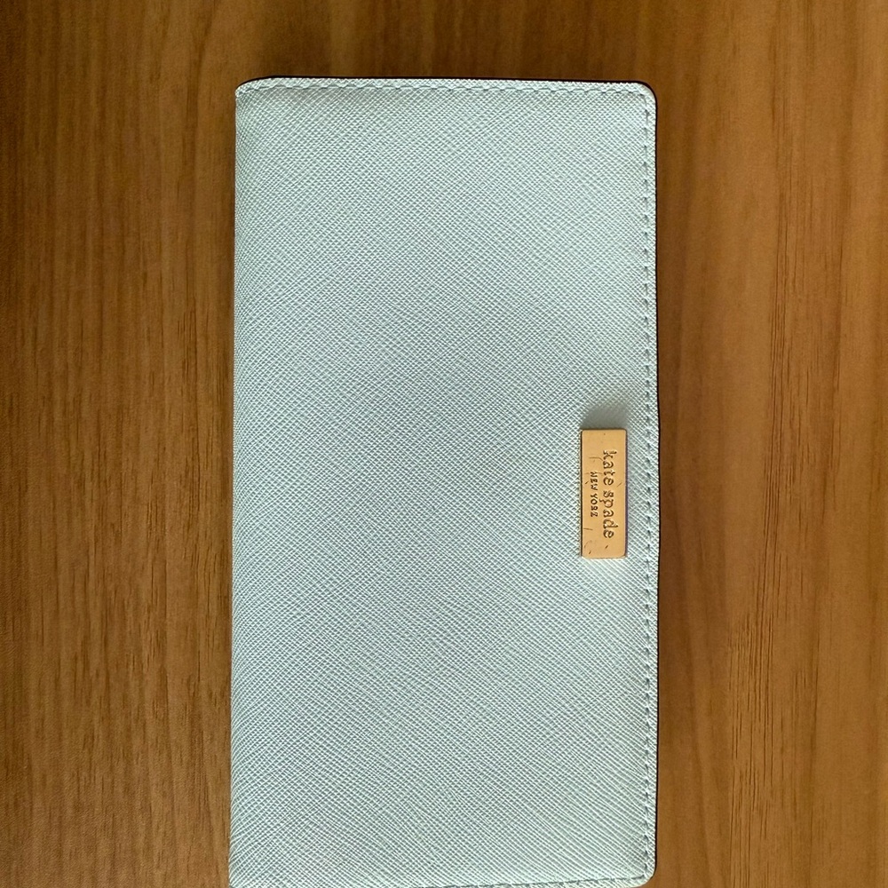 Kate Spade Mint Green Wallet with Gold Accent